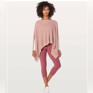 Lululemon Forward Flow poncho style wrap silk and cashmere blend